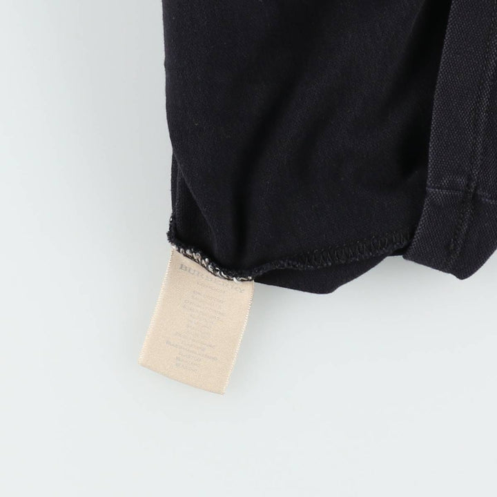 Burberry's London Skipper Neck Half-Length Polo Shirt Dress, Made in England, Women's Size XL (approx.) cotton black type Vintage Second Hand
