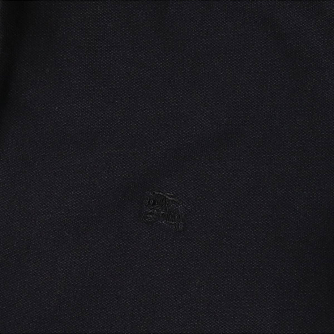 Burberry's London Skipper Neck Half-Length Polo Shirt Dress, Made in England, Women's Size XL (approx.) cotton black type Vintage Second Hand