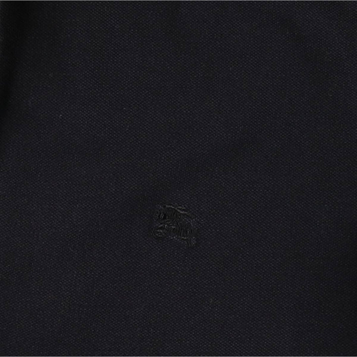 Burberry's London Skipper Neck Half-Length Polo Shirt Dress, Made in England, Women's Size XL (approx.) cotton black type Vintage Second Hand