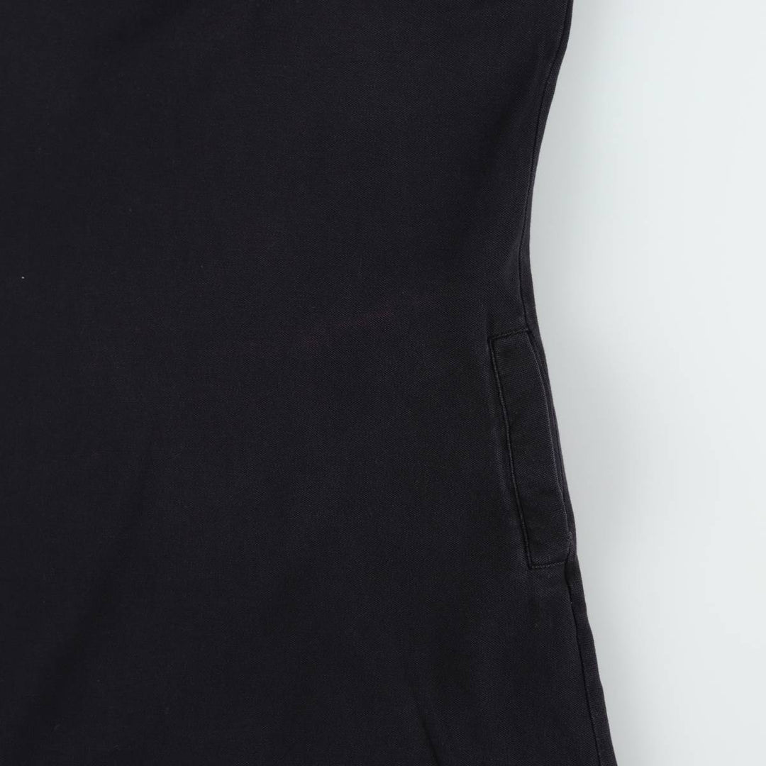 Burberry's London Skipper Neck Half-Length Polo Shirt Dress, Made in England, Women's Size XL (approx.) cotton black type Vintage Second Hand