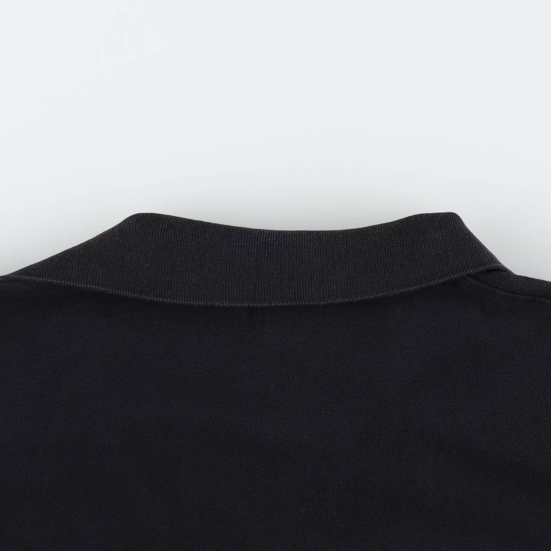 Burberry's London Skipper Neck Half-Length Polo Shirt Dress, Made in England, Women's Size XL (approx.) cotton black type Vintage Second Hand
