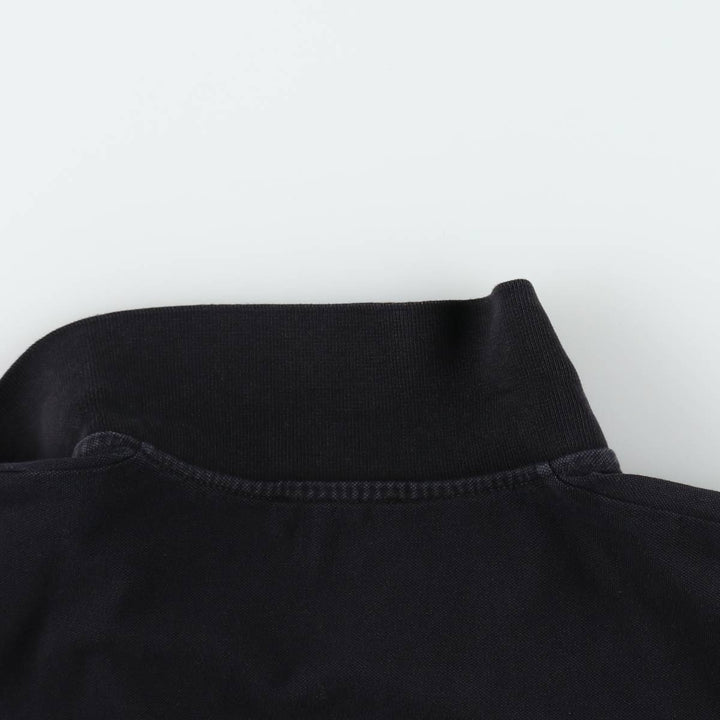 Burberry's London Skipper Neck Half-Length Polo Shirt Dress, Made in England, Women's Size XL (approx.) cotton black type Vintage Second Hand