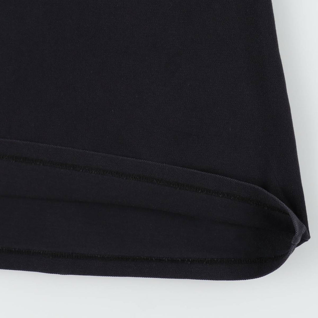 Burberry's London Skipper Neck Half-Length Polo Shirt Dress, Made in England, Women's Size XL (approx.) cotton black type Vintage Second Hand