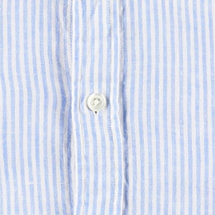 Ralph Lauren POLO RALPH LAUREN Striped Pattern Long-Length Long-Sleeve Shirt Dress (Women's Size S) unclear blue type Vintage Second Hand