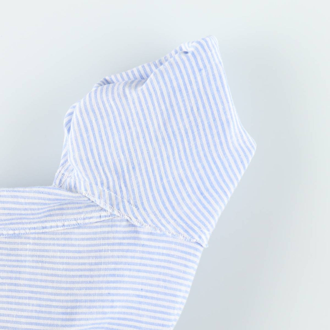 Ralph Lauren POLO RALPH LAUREN Striped Pattern Long-Length Long-Sleeve Shirt Dress (Women's Size S) unclear blue type Vintage Second Hand