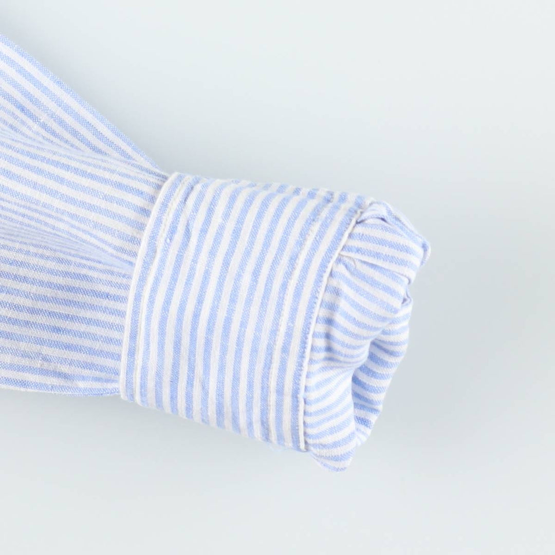 Ralph Lauren POLO RALPH LAUREN Striped Pattern Long-Length Long-Sleeve Shirt Dress (Women's Size S) unclear blue type Vintage Second Hand