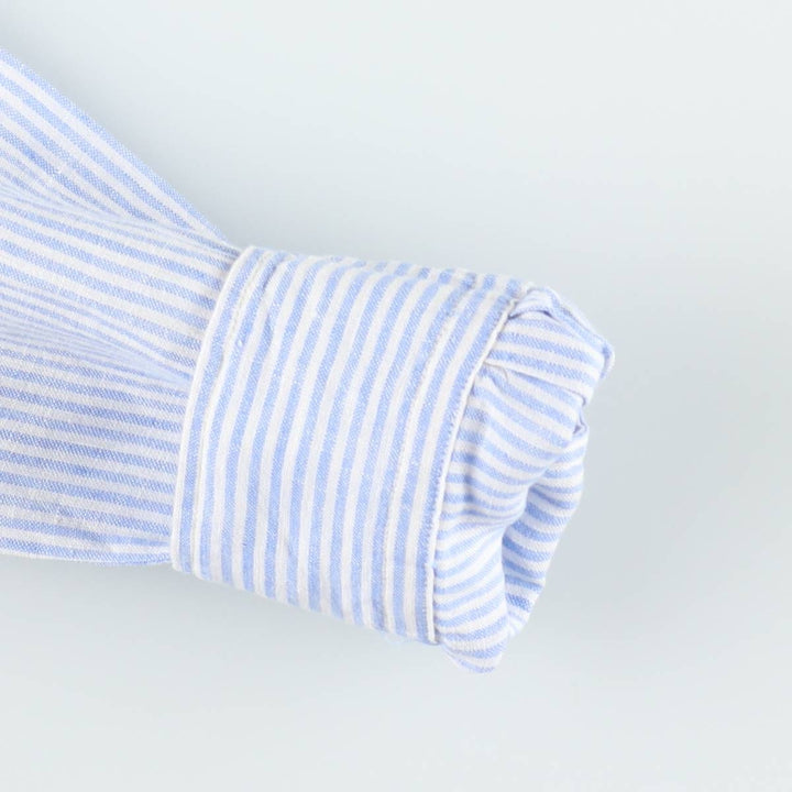 Ralph Lauren POLO RALPH LAUREN Striped Pattern Long-Length Long-Sleeve Shirt Dress (Women's Size S) unclear blue type Vintage Second Hand