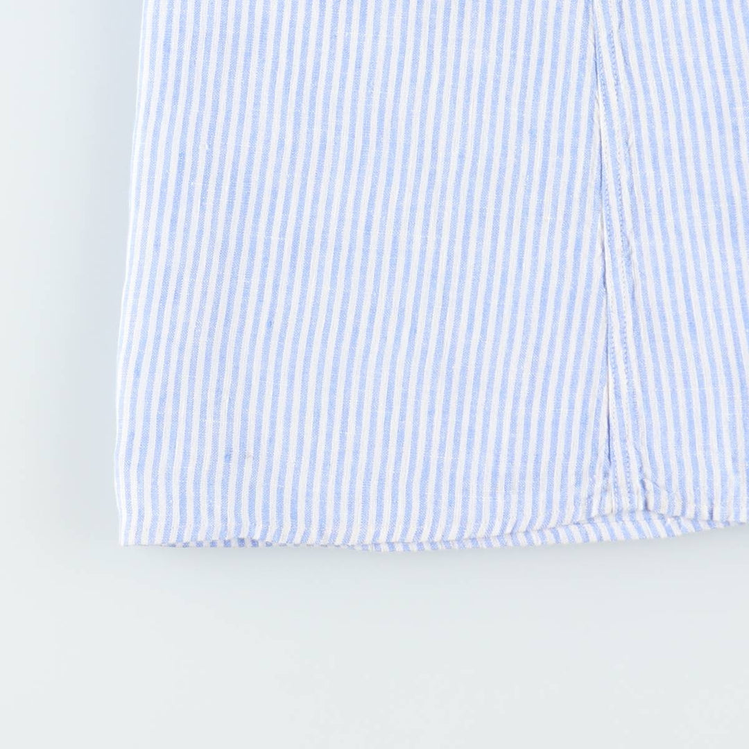 Ralph Lauren POLO RALPH LAUREN Striped Pattern Long-Length Long-Sleeve Shirt Dress (Women's Size S) unclear blue type Vintage Second Hand