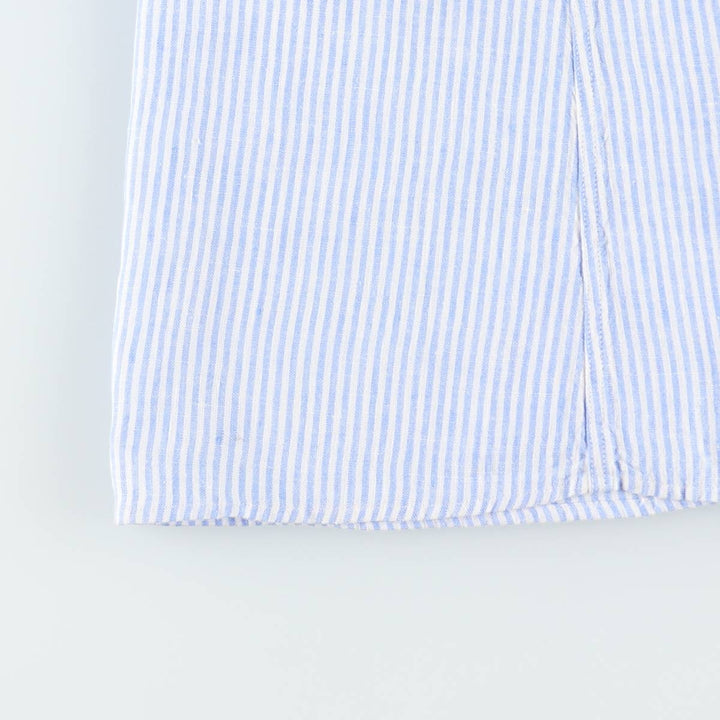 Ralph Lauren POLO RALPH LAUREN Striped Pattern Long-Length Long-Sleeve Shirt Dress (Women's Size S) unclear blue type Vintage Second Hand