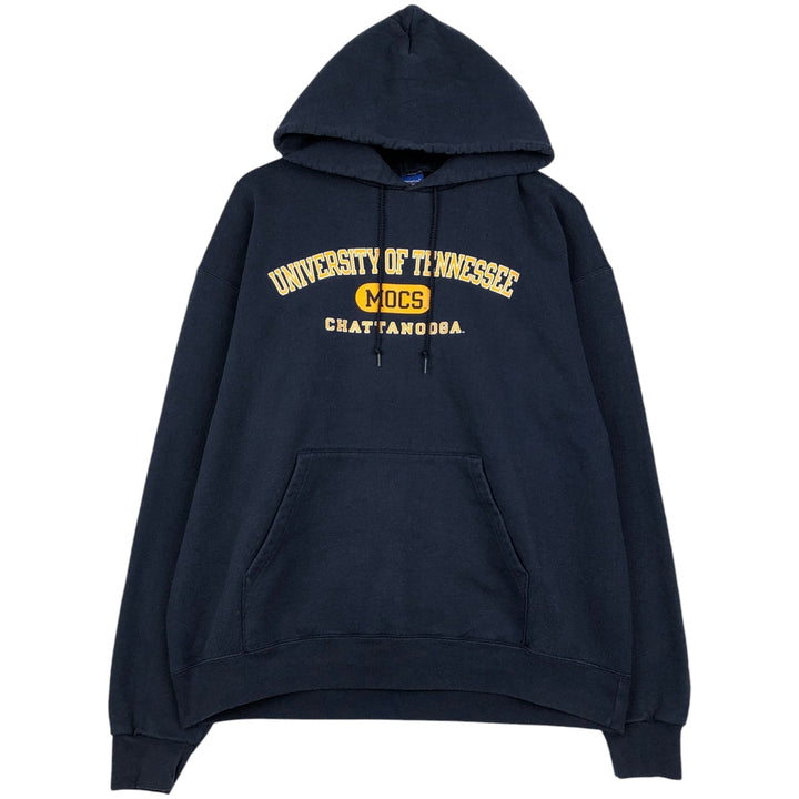 Champion Authentic Athletic Apparel College Pullover Hoodie, Men's XL cotton navy blue type Vintage Second Hand