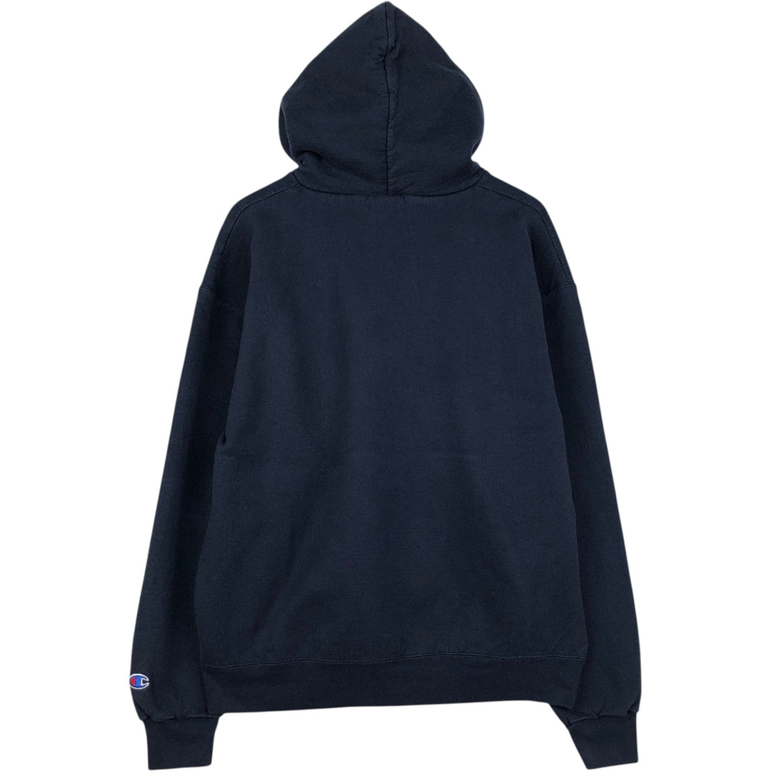 Champion Authentic Athletic Apparel College Pullover Hoodie, Men's XL cotton navy blue type Vintage Second Hand