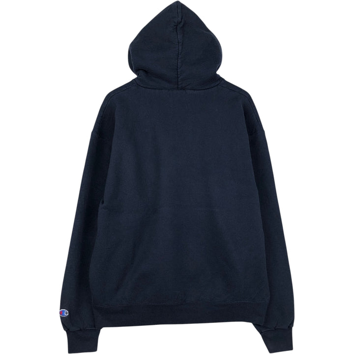 Champion Authentic Athletic Apparel College Pullover Hoodie, Men's XL cotton navy blue type Vintage Second Hand