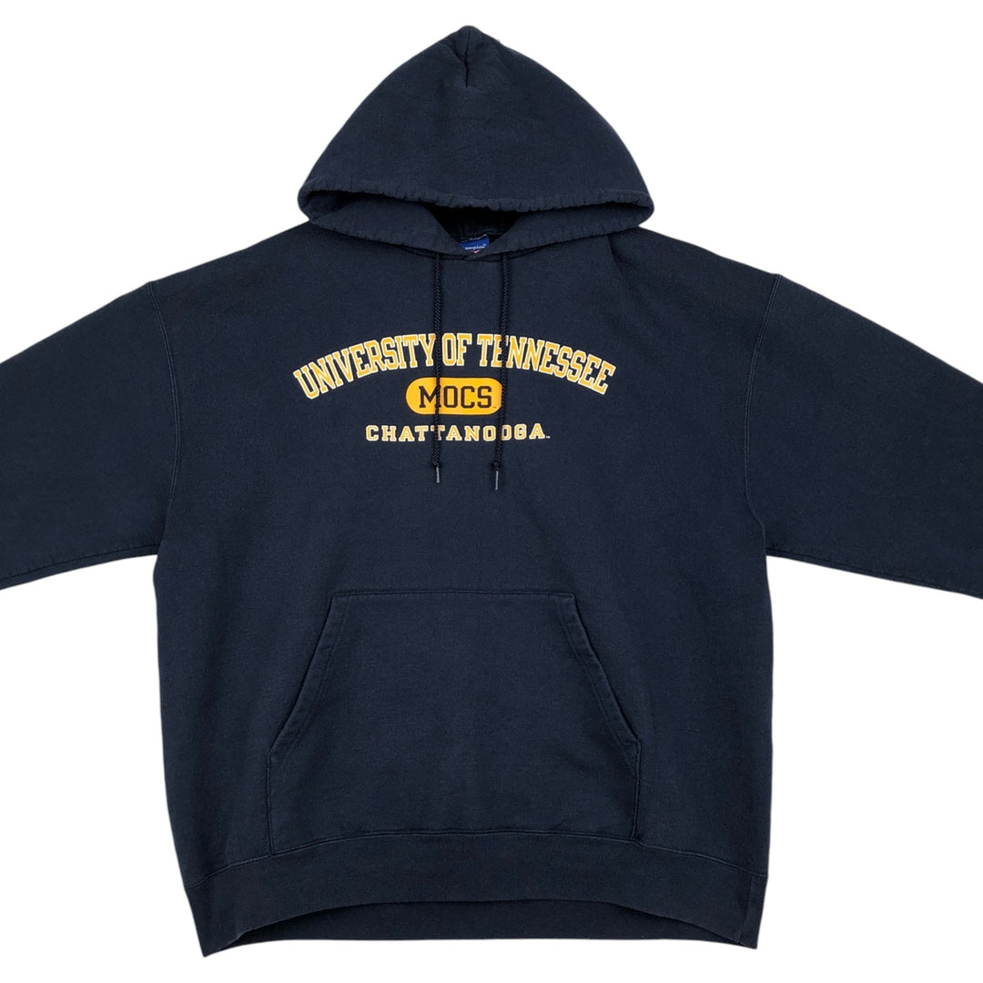 Champion Authentic Athletic Apparel College Pullover Hoodie, Men's XL cotton navy blue type Vintage Second Hand