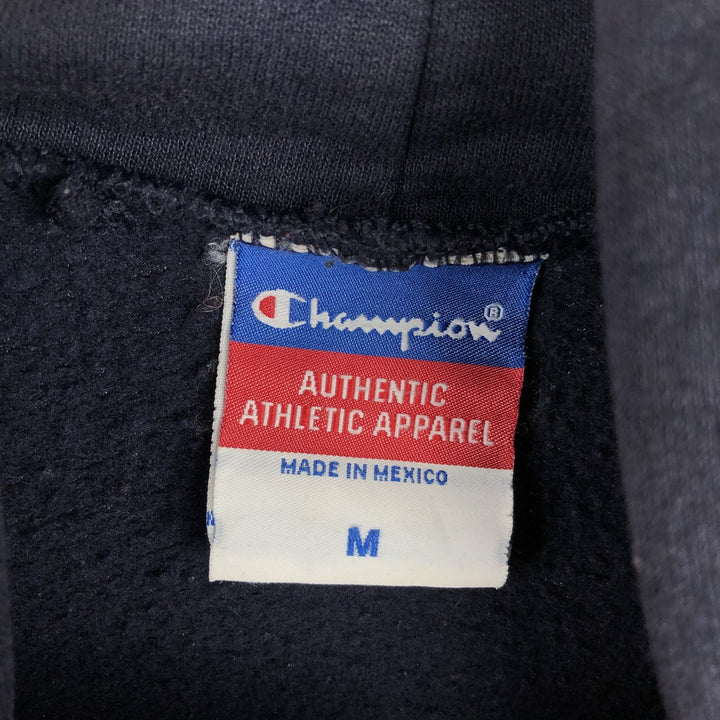 2000'S Champion Authentic Athletic Apparel College Pullover Hoodie, Men's Size M cotton navy blue type Vintage Second Hand