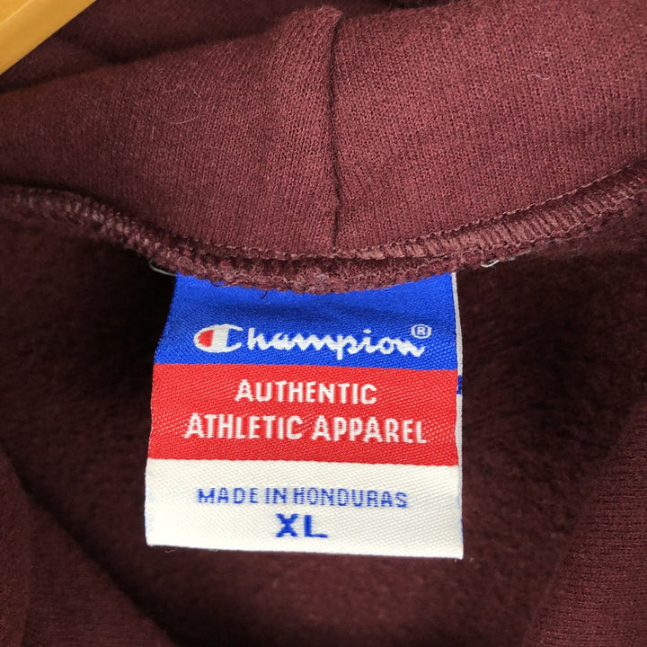 Champion Authentic Athletic Apparel Boston University College Sweatshirt Pullover Hoodie (Men's Size XL) unclear wine-red Vintage Second Hand
