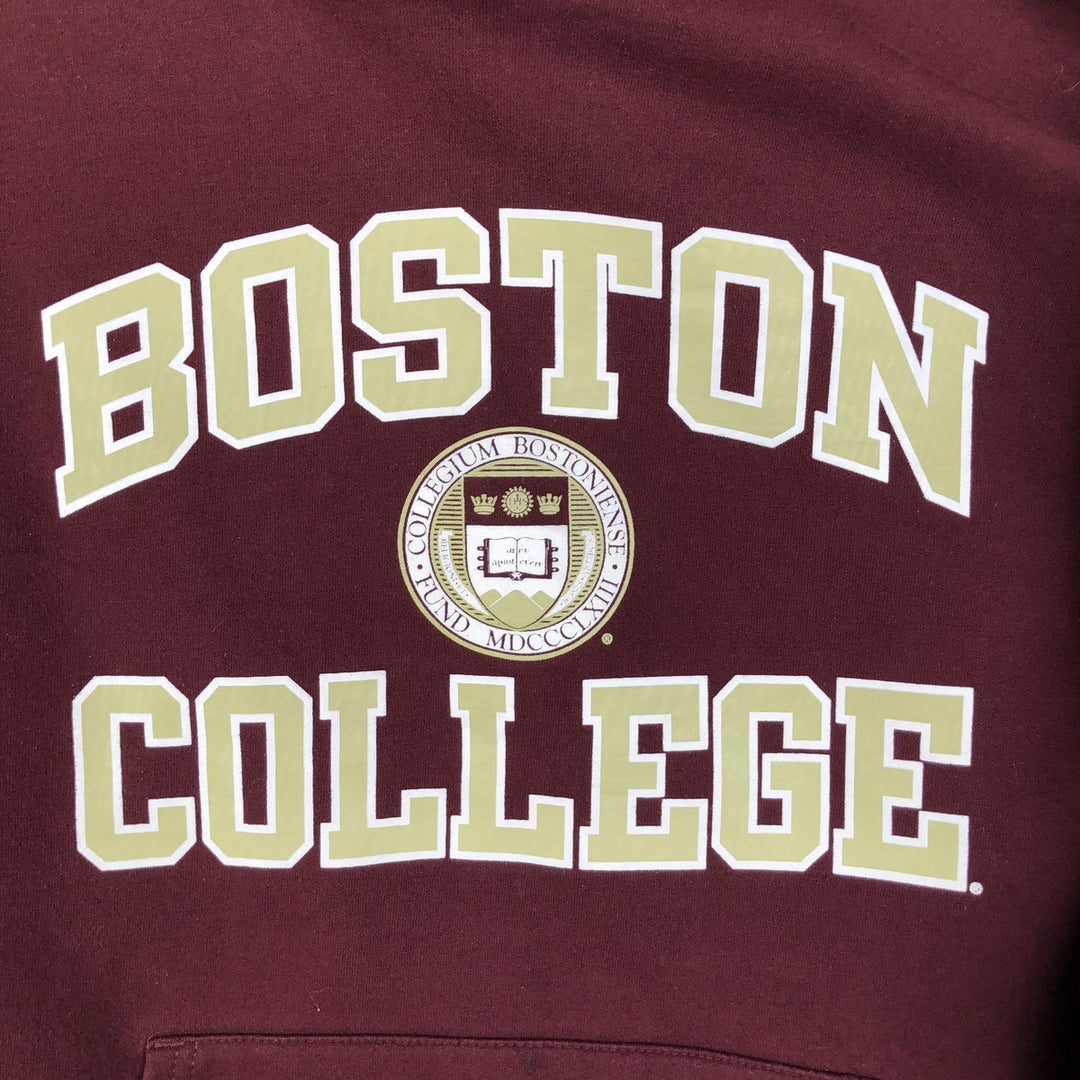 Champion Authentic Athletic Apparel Boston University College Sweatshirt Pullover Hoodie (Men's Size XL) unclear wine-red Vintage Second Hand