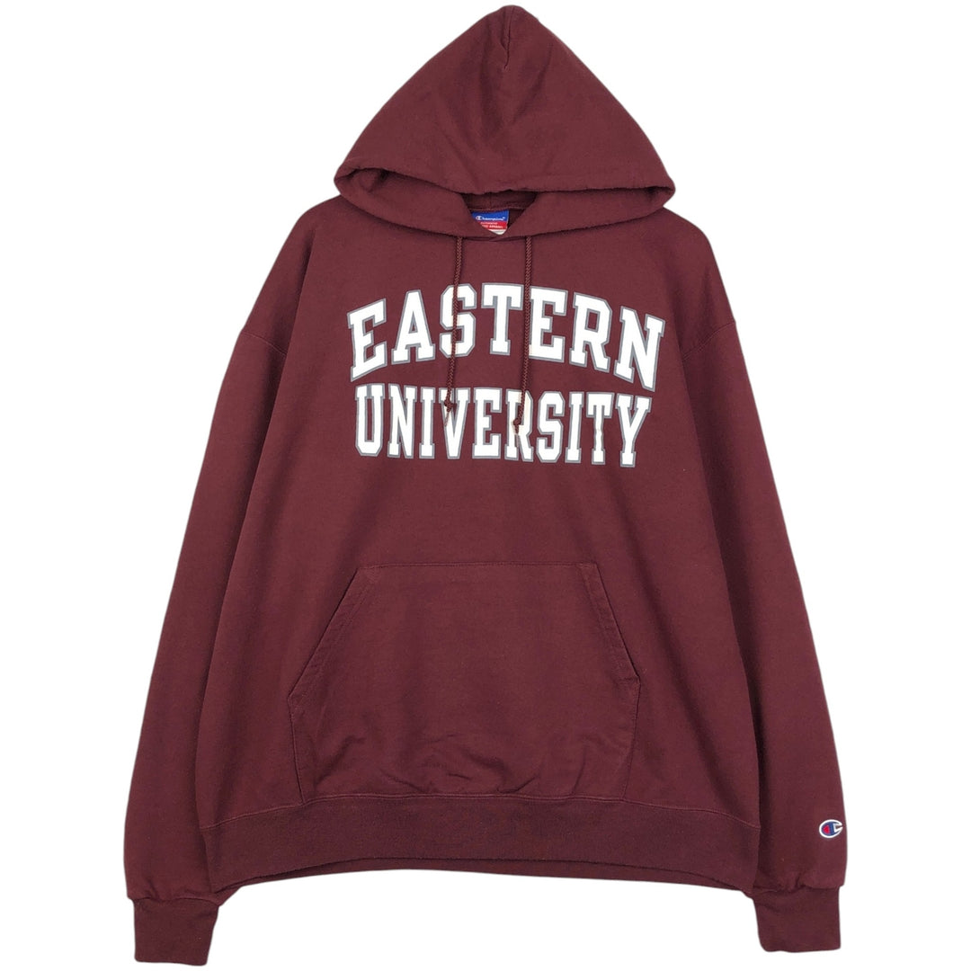 2000'S Champion Authentic Athletic Apparel College Sweatshirt Pullover Hoodie, Men's Size XL (approx.) cotton wine-red Vintage Second Hand