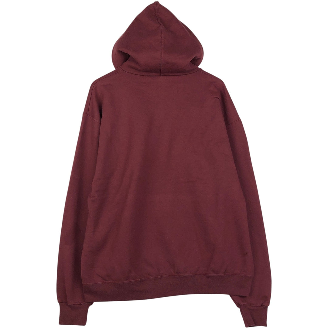 2000'S Champion Authentic Athletic Apparel College Sweatshirt Pullover Hoodie, Men's Size XL (approx.) cotton wine-red Vintage Second Hand