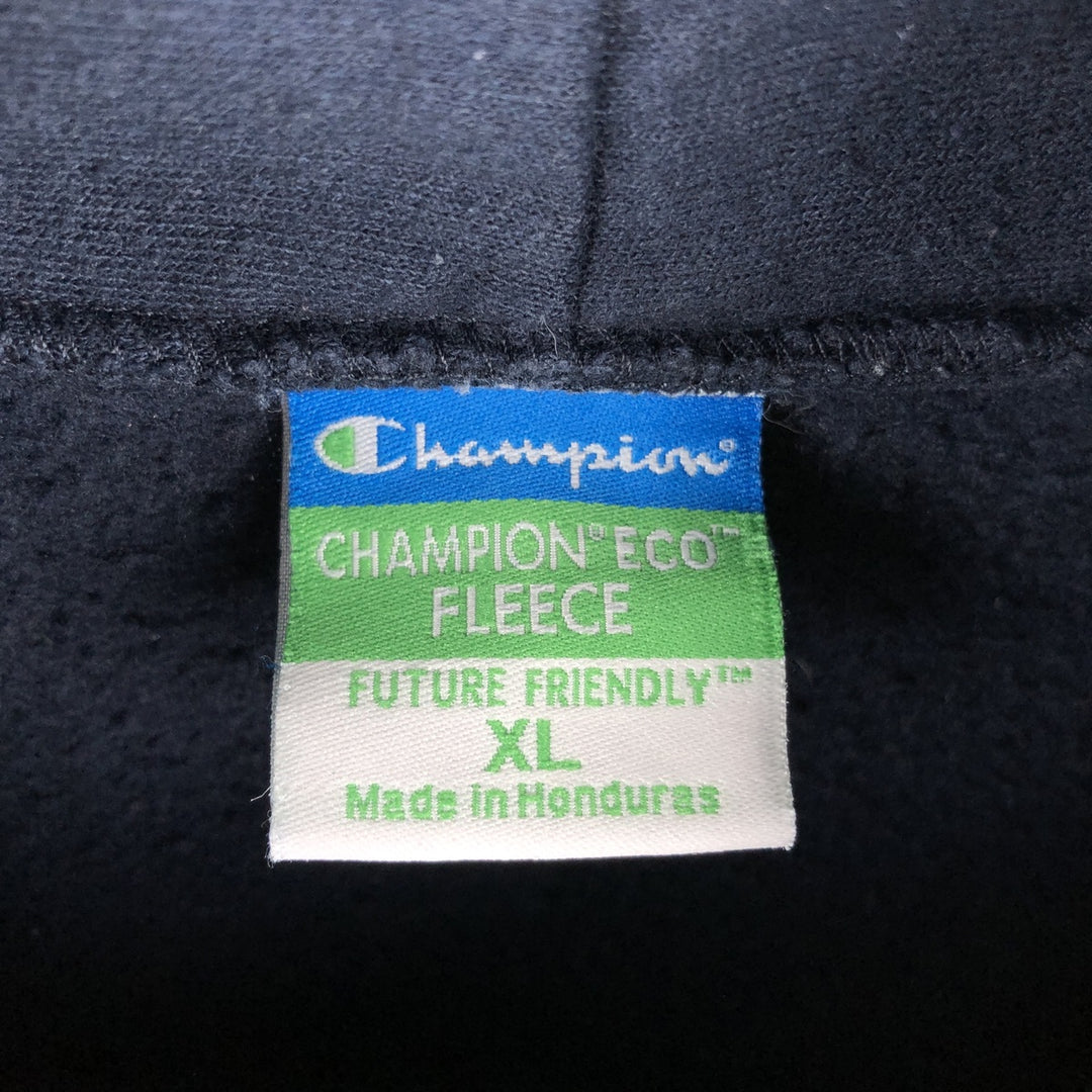 2000'S Champion ECO FLEECE MICHIGAN University of Michigan College Sweatshirt Pullover Hoodie (Men's XL equivalent) cotton navy blue type Vintage Second Hand