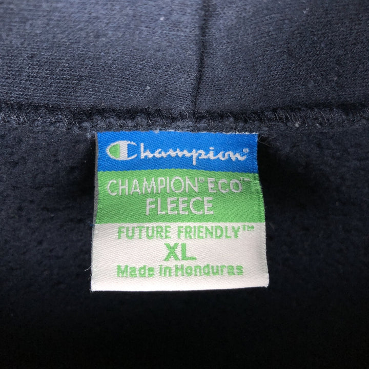2000'S Champion ECO FLEECE MICHIGAN University of Michigan College Sweatshirt Pullover Hoodie (Men's XL equivalent) cotton navy blue type Vintage Second Hand