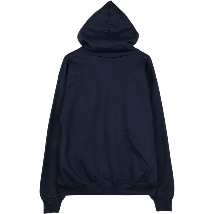 Champion Authentic Athletic Apparel College Pullover Hoodie, Men's Size L cotton navy blue type Vintage Second Hand