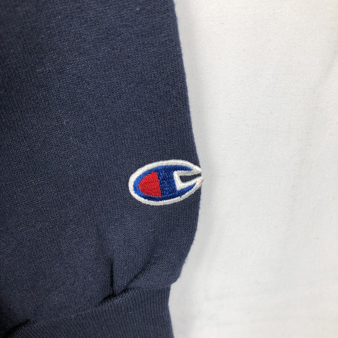 Champion Authentic Athletic Apparel College Pullover Hoodie, Men's Size L cotton navy blue type Vintage Second Hand
