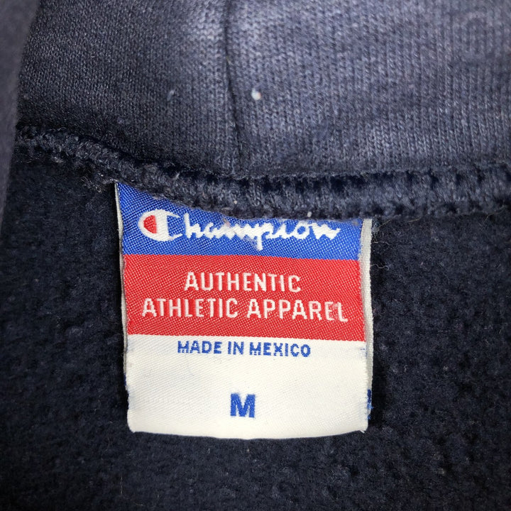 Champion Authentic Athletic Apparel College Sweatshirt Pullover Hoodie, Men's Size M (approx.) unclear navy blue type Vintage Second Hand