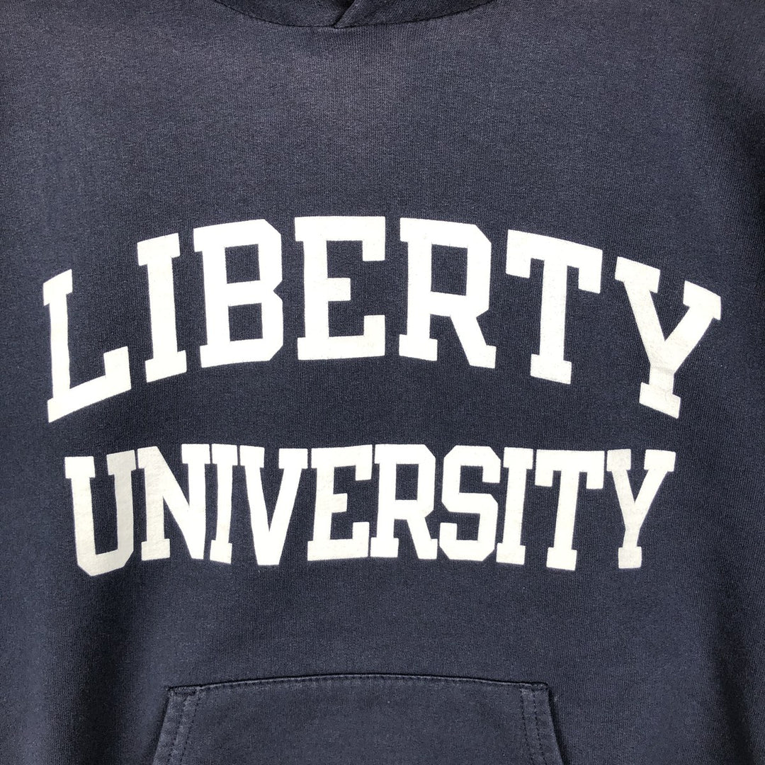 Champion Authentic Athletic Apparel College Sweatshirt Pullover Hoodie, Men's Size M (approx.) unclear navy blue type Vintage Second Hand