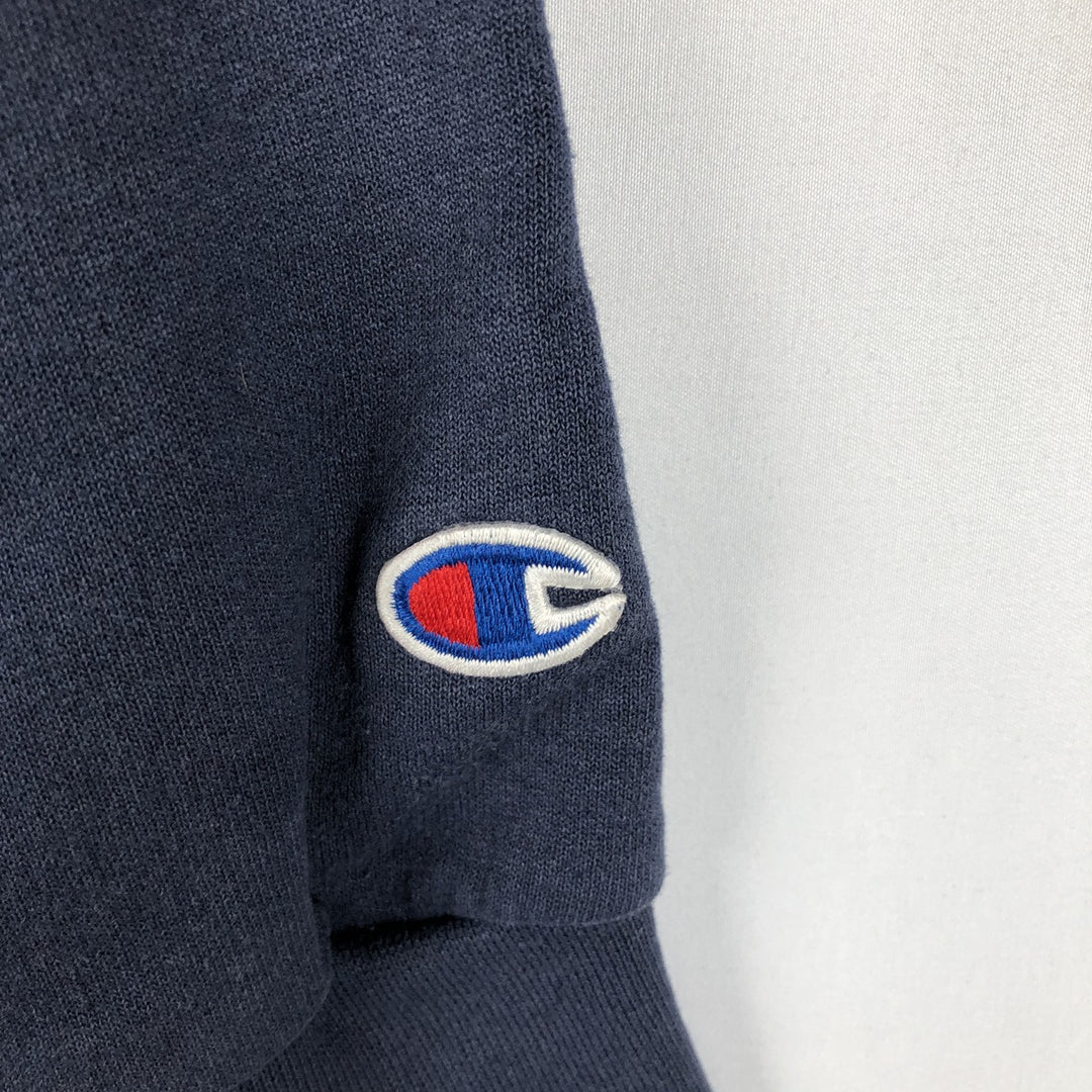 Champion Authentic Athletic Apparel College Sweatshirt Pullover Hoodie, Men's Size M (approx.) unclear navy blue type Vintage Second Hand