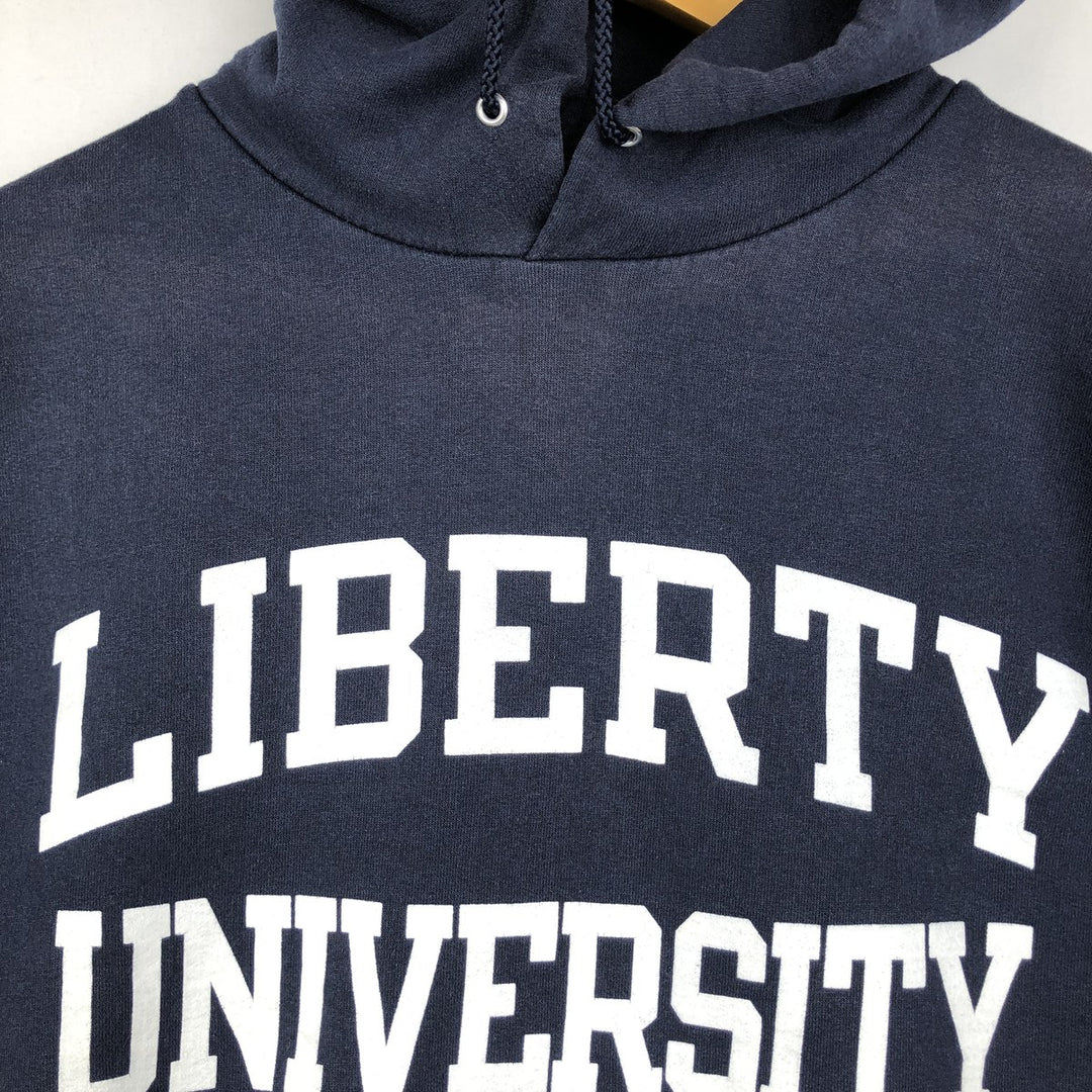 Champion Authentic Athletic Apparel College Sweatshirt Pullover Hoodie, Men's Size M (approx.) unclear navy blue type Vintage Second Hand