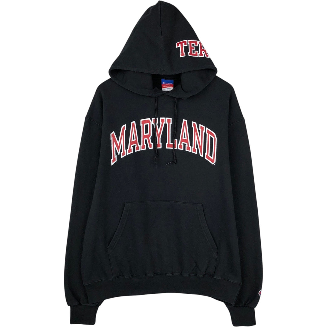 2000'S Champion Authentic Athletic Apparel College Sweatshirt Pullover Hoodie, Men's Size L (approx.) cotton black type Vintage Second Hand