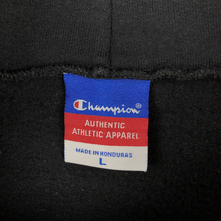 2000'S Champion Authentic Athletic Apparel College Sweatshirt Pullover Hoodie, Men's Size L (approx.) cotton black type Vintage Second Hand