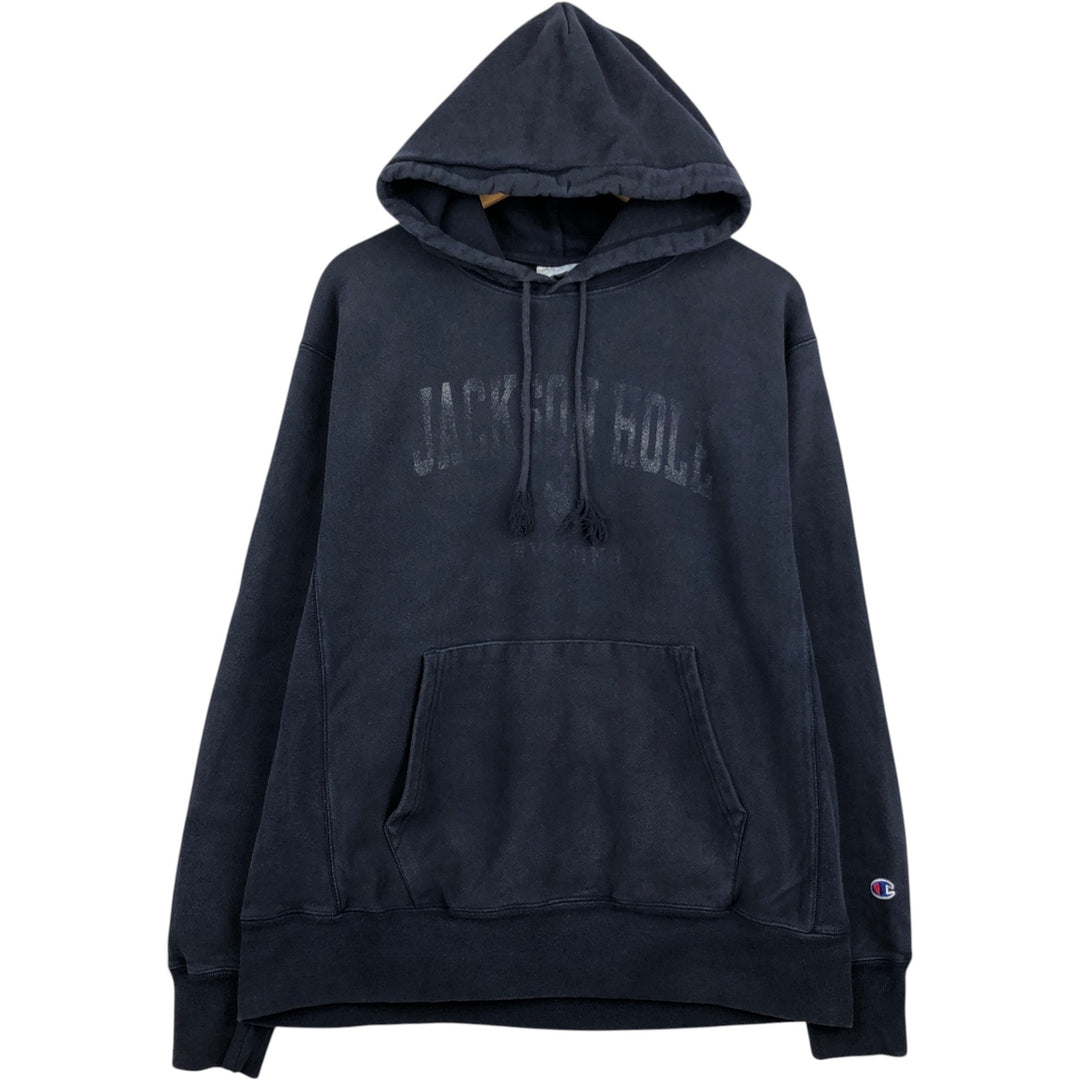 Champion REVERSE WEAVE Reverse Weave Sweat Pullover Hoodie Men's L size unclear navy blue type Vintage Second Hand