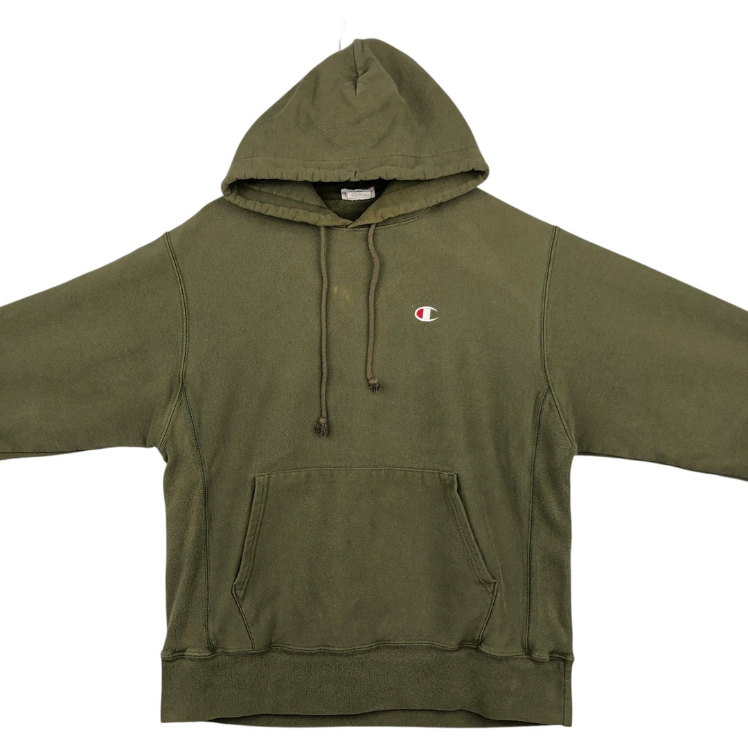 Champion REVERSE WEAVE Reverse Weave Sweat Pullover Hoodie Men's L size cotton Khaki type Vintage Second Hand