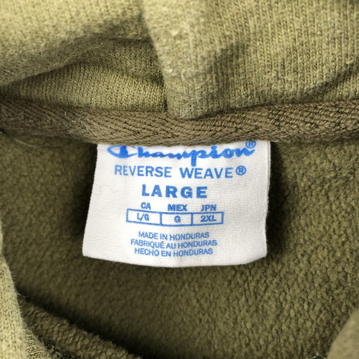 Champion REVERSE WEAVE Reverse Weave Sweat Pullover Hoodie Men's L size cotton Khaki type Vintage Second Hand
