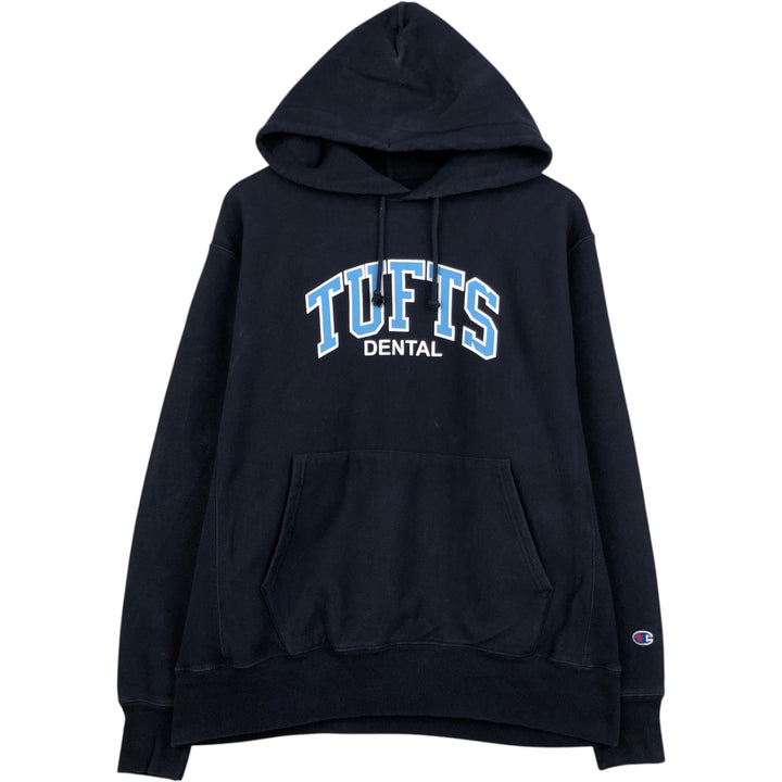 Champion REVERSE WEAVE Reverse Weave College Sweat Pullover Hoodie Men's L size cotton navy blue type Vintage Second Hand