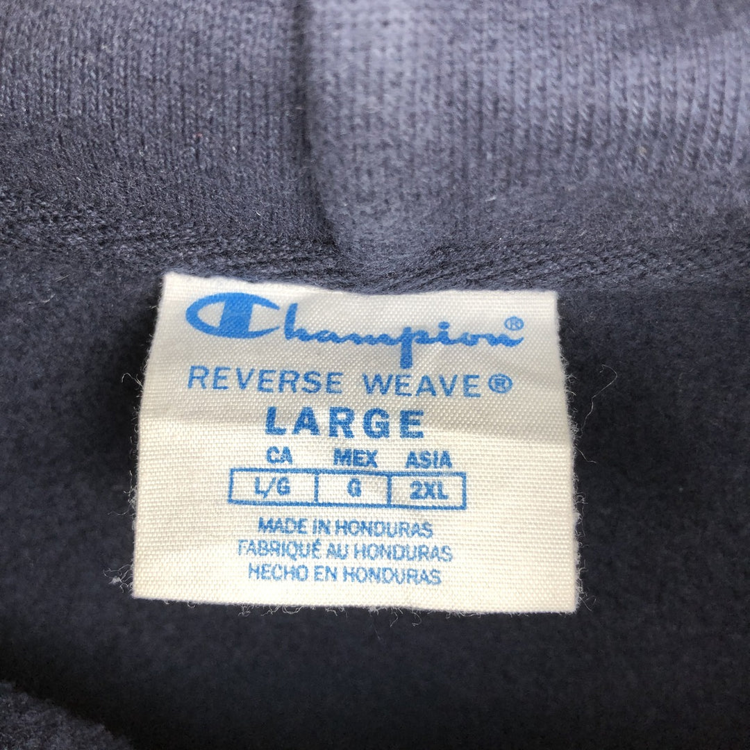 Champion REVERSE WEAVE Reverse Weave College Sweat Pullover Hoodie Men's L size cotton navy blue type Vintage Second Hand