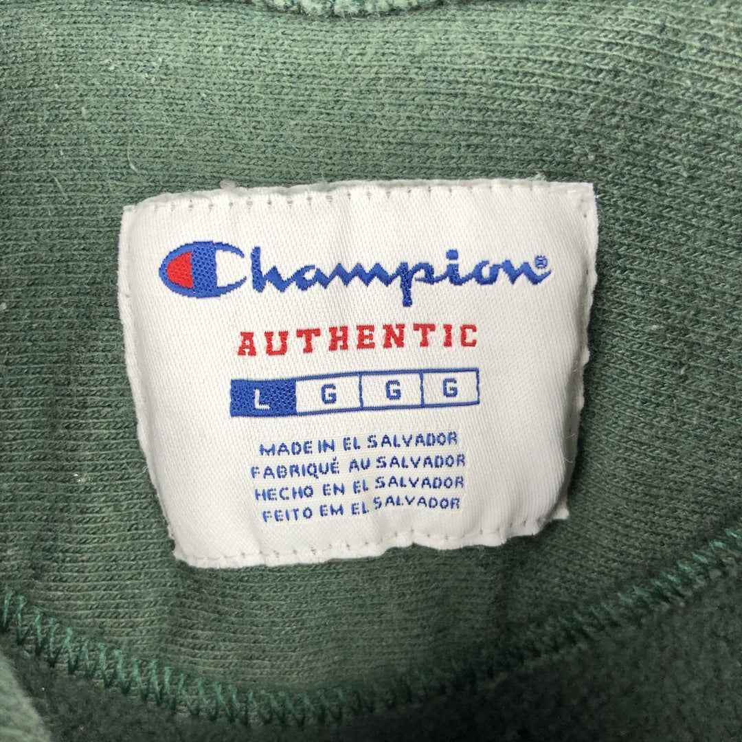 Champion Authentic Sweatshirt Pullover Hoodie, Men's Size L unclear green type Vintage Second Hand
