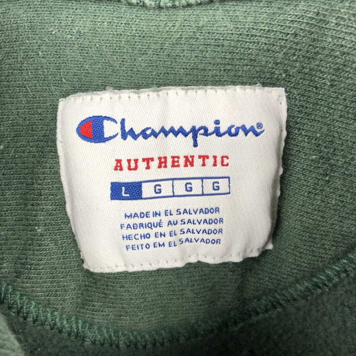 Champion Authentic Sweatshirt Pullover Hoodie, Men's Size L unclear green type Vintage Second Hand