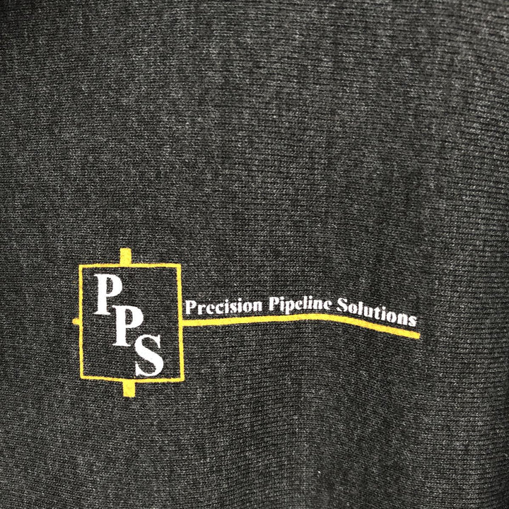 Champion Reverse Weave Precision Pipeline Solutions Adva Sweat Pullover Hoodie, Men's Size L (approx.) cotton gray type Vintage Second Hand