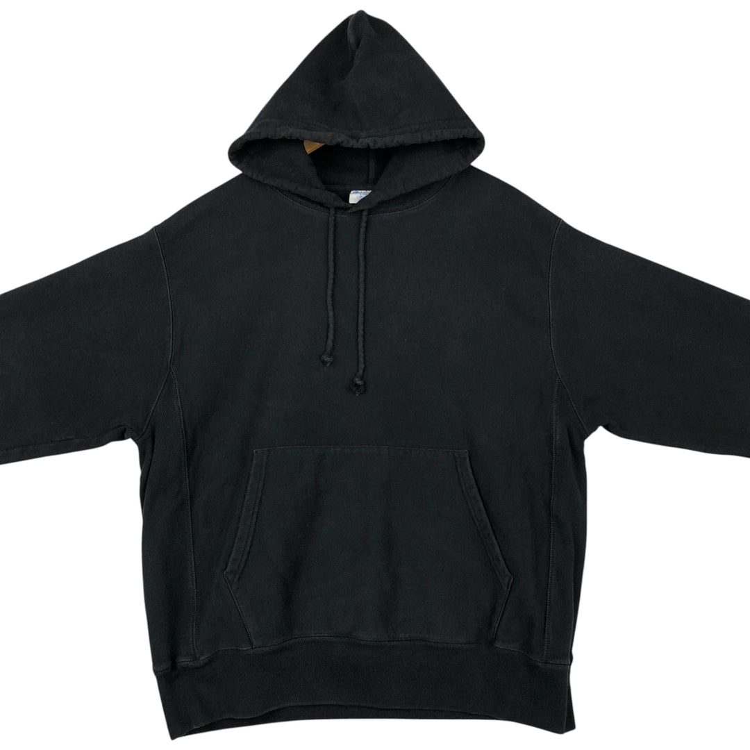Champion REVERSE WEAVE Reverse Weave No Eyes Plain Blank Sweatshirt Hoodie Men's L Size cotton black type Vintage Second Hand