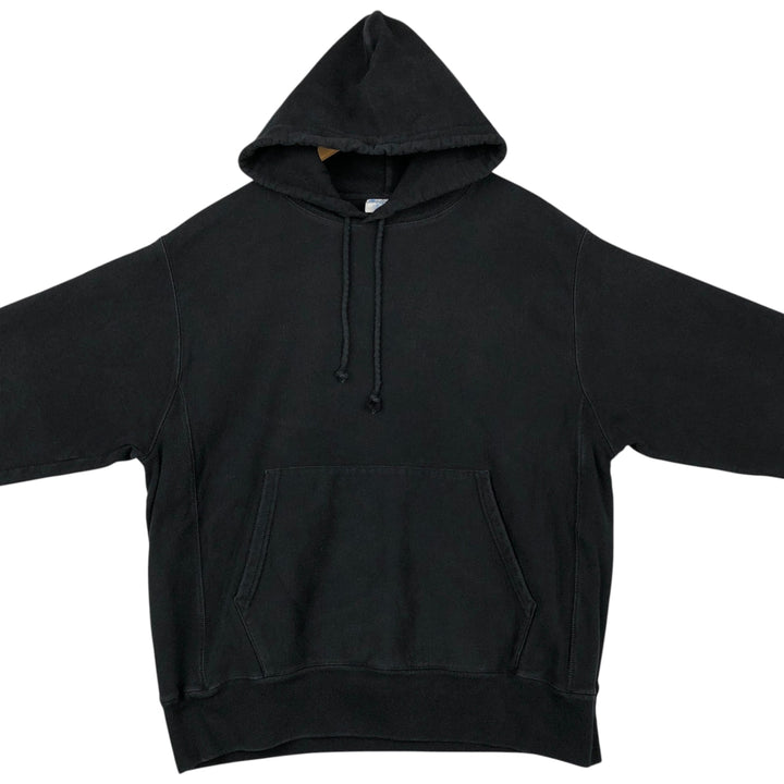Champion REVERSE WEAVE Reverse Weave No Eyes Plain Blank Sweatshirt Hoodie Men's L Size cotton black type Vintage Second Hand