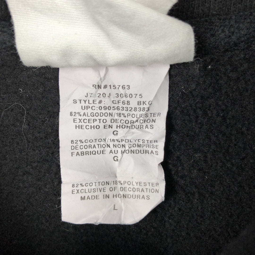 Champion REVERSE WEAVE Reverse Weave No Eyes Plain Blank Sweatshirt Hoodie Men's L Size cotton black type Vintage Second Hand