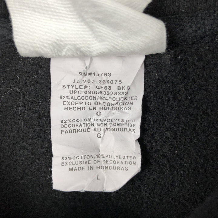 Champion REVERSE WEAVE Reverse Weave No Eyes Plain Blank Sweatshirt Hoodie Men's L Size cotton black type Vintage Second Hand