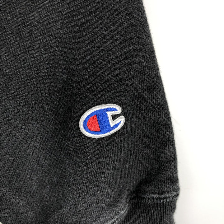 Champion REVERSE WEAVE Reverse Weave No Eyes Plain Blank Sweatshirt Hoodie Men's L Size cotton black type Vintage Second Hand