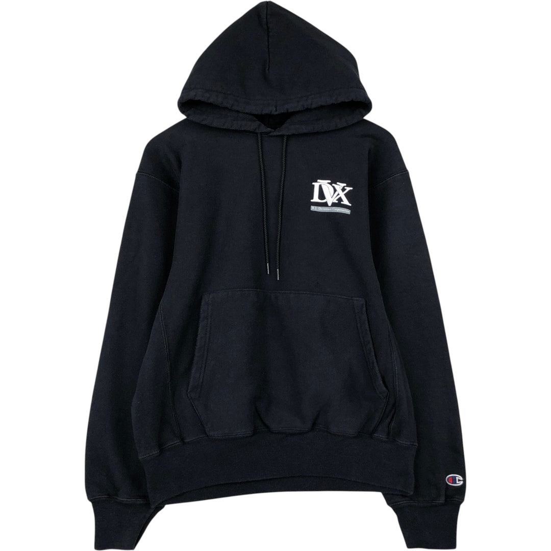 2000'S Champion Premium Reverse Weave Advertising Sweat Pullover Hoodie (Men's Size M) cotton black type Vintage Second Hand