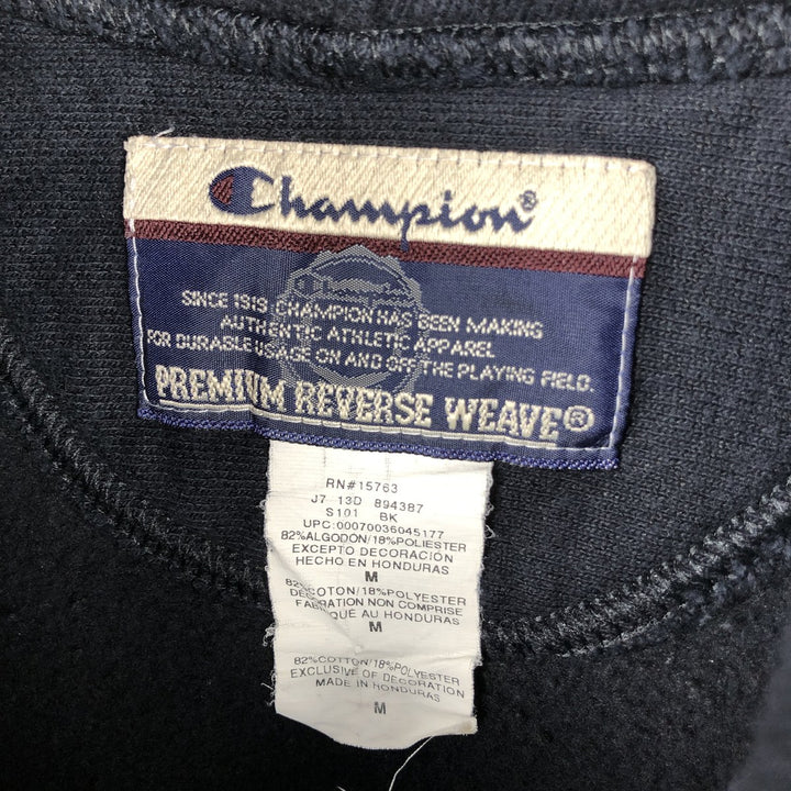 2000'S Champion Premium Reverse Weave Advertising Sweat Pullover Hoodie (Men's Size M) cotton black type Vintage Second Hand