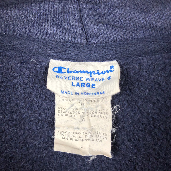 Champion REVERSE WEAVE Reverse Weave College Sweat Pullover Hoodie Men's L size cotton navy blue type Vintage Second Hand