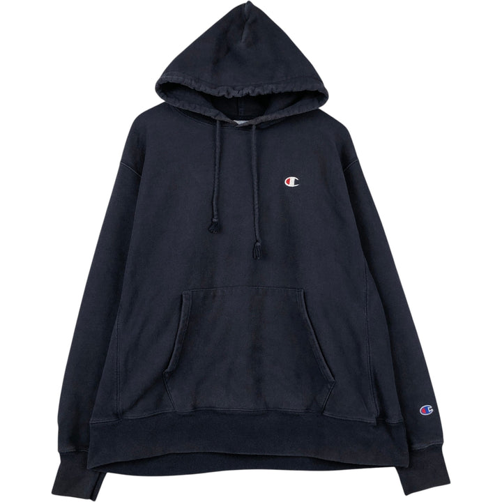 Champion REVERSE WEAVE Reverse Weave Sweat Pullover Hoodie Men's XL cotton navy blue type Vintage Second Hand
