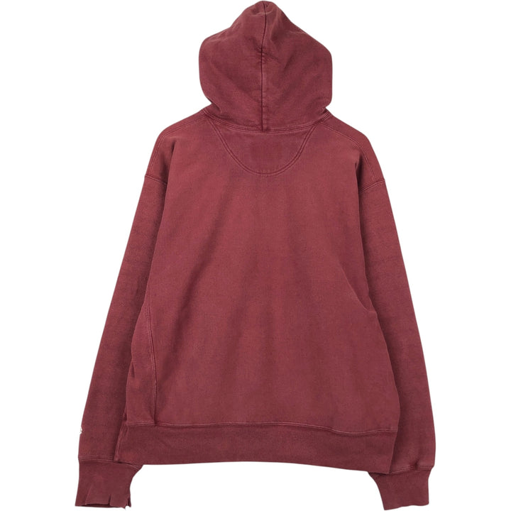 2000'S Champion Premium Reverse Weave Blank Sweatshirt Hoodie (Men's Size L equivalent) cotton burgundy type Vintage Second Hand